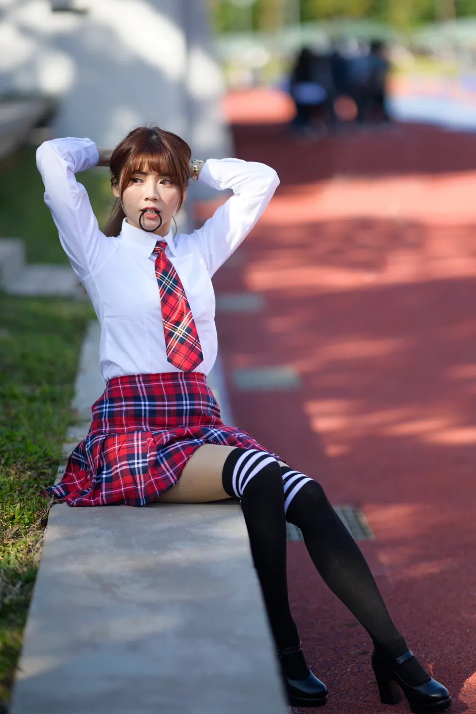 [Mzsock] NO.233 Student uniform high heels street photography#[105P]-80