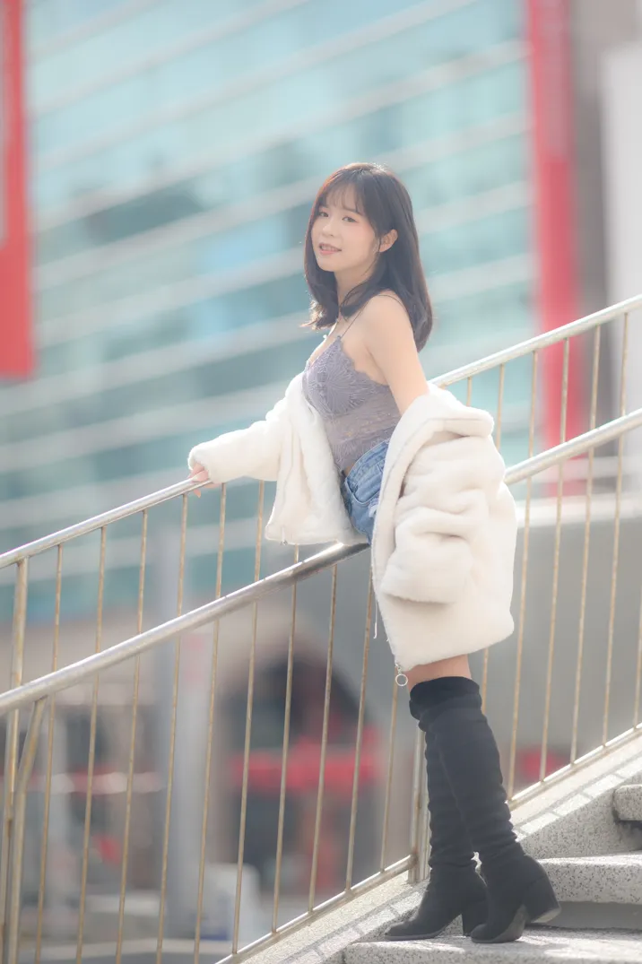 [Mzsock] NO.215 YoYo denim shorts and boots street photography#[105P]-28